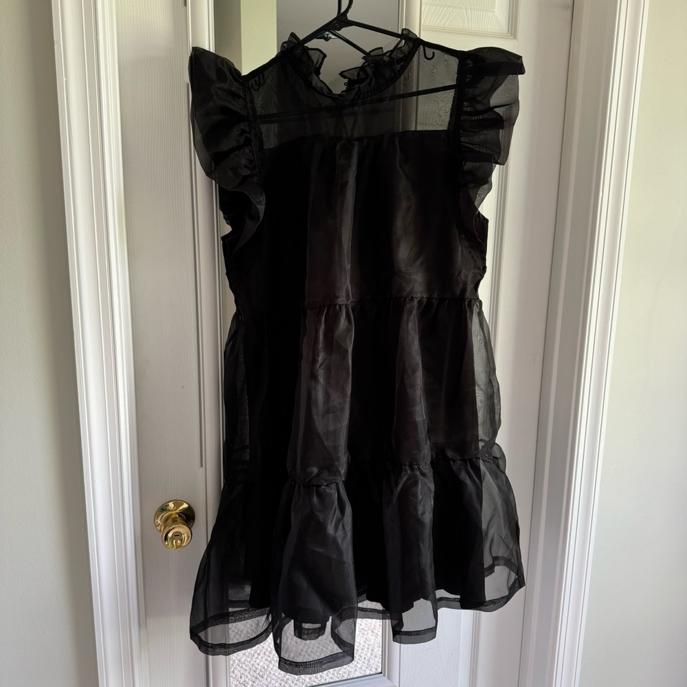 Black Ruffled Dress - Picture 2 of 6